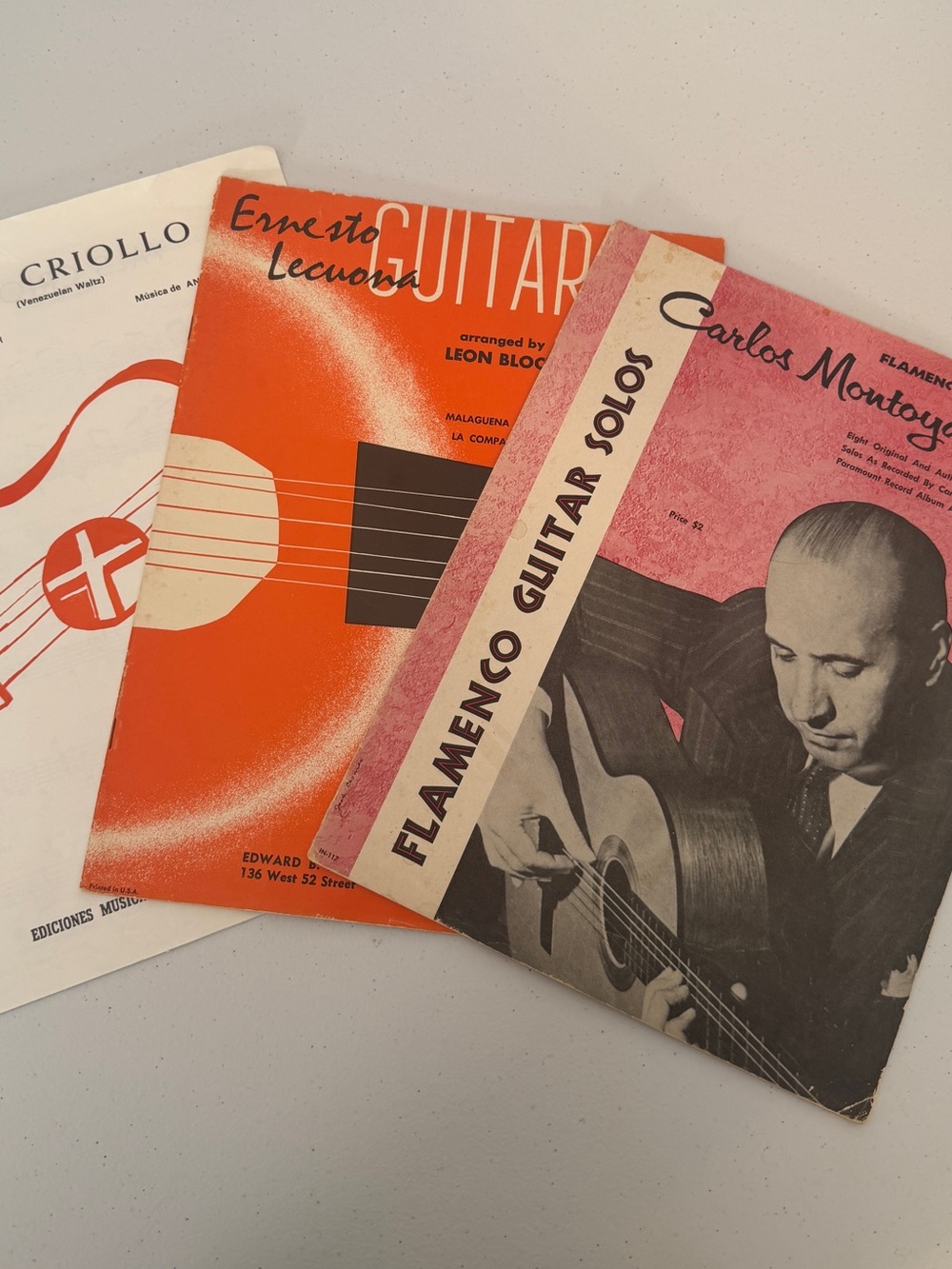 Vintage Classical Flamenco Guitar Sheet Music Lot Montoya Lecuona Tarrega Lauro